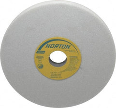 Norton - 8" Diam x 1-1/4" Hole x 3/4" Thick, K Hardness, 46 Grit Surface Grinding Wheel - Aluminum Oxide, Type 1, Coarse Grade, 3,600 Max RPM, Vitrified Bond, No Recess - Eagle Tool & Supply