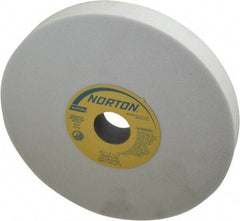 Norton - 8" Diam x 1-1/4" Hole x 1" Thick, I Hardness, 60 Grit Surface Grinding Wheel - Aluminum Oxide, Type 1, Medium Grade, 3,600 Max RPM, Vitrified Bond, No Recess - Eagle Tool & Supply
