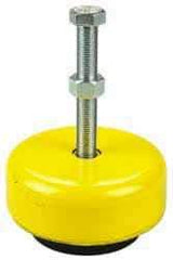 Tech Products - 1000 Lb Capacity, M12x1.75 Thread, Steel Stud, Studded Socket Mount Leveling Mount - 5" Stud Length, 120mm Base Diam, Neoprene Pad, 12mm Hex - Eagle Tool & Supply