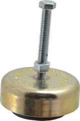 Tech Products - 150 Lb Capacity, 3/8-16 Thread, Steel Stud, Studded Socket Mount Leveling Mount - 3" Stud Length, 3-1/8" Base Diam, Neoprene Pad, 3/8" Hex - Eagle Tool & Supply