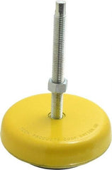Tech Products - 1000 Lb Capacity, 1/2-13 Thread, Steel Stud, Studded Socket Mount Leveling Mount - 5" Stud Length, 4-3/4" Base Diam, Neoprene Pad, 1/2" Hex - Eagle Tool & Supply