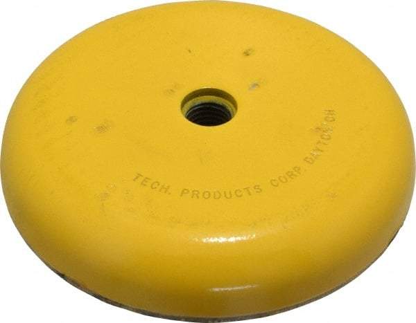 Tech Products - 4500 Lb Capacity, 3/4-10 Thread, Steel Stud, Studded Socket Mount Leveling Mount - 5" Stud Length, 6-1/4" Base Diam, Neoprene Pad, 3/4" Hex - Eagle Tool & Supply
