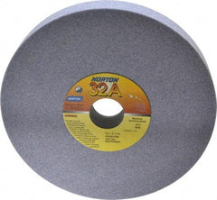 Norton - 8" Diam x 1-1/4" Hole x 1" Thick, I Hardness, 60 Grit Surface Grinding Wheel - Aluminum Oxide, Type 1, Medium Grade, 3,600 Max RPM, Vitrified Bond, No Recess - Eagle Tool & Supply