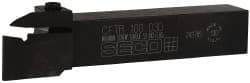 Seco - External Thread, 0.43" Max Depth of Cut, 3mm Min Groove Width, 6" OAL, Right Hand Indexable Grooving Cutoff Toolholder - 1" Shank Height x 1" Shank Width, LC..1603.. Insert Style, CFTR Toolholder Style, Series Multi-Directional Turning (MDT) - Eagle Tool & Supply