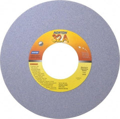 Norton - 10" Diam x 3" Hole x 1/2" Thick, J Hardness, 60 Grit Surface Grinding Wheel - Aluminum Oxide, Type 1, Medium Grade, 2,485 Max RPM, Vitrified Bond, No Recess - Eagle Tool & Supply