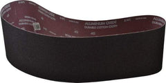 Norton - 6" Wide x 48" OAL, 40 Grit, Aluminum Oxide Abrasive Belt - Aluminum Oxide, Coarse, Coated, X Weighted Cloth Backing, Series R228 - Eagle Tool & Supply