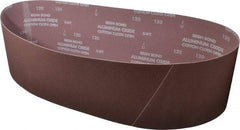 Norton - 6" Wide x 48" OAL, 120 Grit, Aluminum Oxide Abrasive Belt - Aluminum Oxide, Fine, Coated, X Weighted Cloth Backing, Series R228 - Eagle Tool & Supply