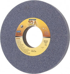 Norton - 10" Diam x 3" Hole x 1" Thick, L Hardness, 60 Grit Surface Grinding Wheel - Aluminum Oxide, Type 1, Medium Grade, 2,485 Max RPM, Vitrified Bond, No Recess - Eagle Tool & Supply