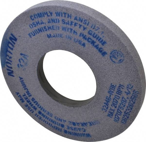 Norton - 12" Diam x 5" Hole x 1" Thick, I Hardness, 46 Grit Surface Grinding Wheel - Aluminum Oxide, Type 1, Coarse Grade, 2,070 Max RPM, Vitrified Bond, No Recess - Eagle Tool & Supply