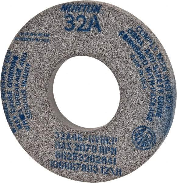 Norton - 12" Diam x 5" Hole x 1" Thick, G Hardness, 46 Grit Surface Grinding Wheel - Aluminum Oxide, Type 1, Coarse Grade, 2,070 Max RPM, Vitrified Bond, No Recess - Eagle Tool & Supply
