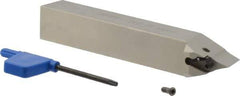 Iscar - SVVN, Neutral Cut, 0° Lead Angle, 3/4" Shank Height x 3/4" Shank Width, Negative Rake Indexable Turning Toolholder - 5" OAL, VN..25.. Insert Compatibility, Series Isoturn - Eagle Tool & Supply