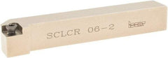 Iscar - SCLC, Right Hand Cut, 3/8" Shank Height x 3/8" Shank Width, Neutral Rake Indexable Turning Toolholder - 2-1/2" OAL, CC.T 2 Insert Compatibility, Series Isoturn - Eagle Tool & Supply