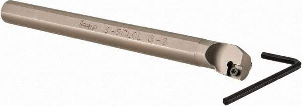 Iscar - 0.622" Min Bore Diam, 6" OAL, 1/2" Shank Diam, S-SCLC Indexable Boring Bar - CC.T 2 Insert, Screw Holding Method - Eagle Tool & Supply