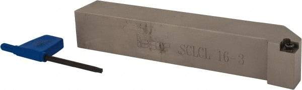 Iscar - SCLC, Left Hand Cut, 1" Shank Height x 1" Shank Width, Neutral Rake Indexable Turning Toolholder - 6" OAL, CC.T 3 Insert Compatibility, Series Isoturn - Eagle Tool & Supply