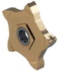 Iscar - 24R200J06DPENTA J Grade IC1008, 2mm Cutting Width Carbide Grooving Insert - 6mm Max Depth of Cut, Right Hand, 0.1mm Corner Radius, TiAlN/TiN Finish - Eagle Tool & Supply