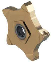 Iscar - 24R200J06DPENTA J Grade IC1008, 2mm Cutting Width Carbide Grooving Insert - 6mm Max Depth of Cut, Right Hand, 0.1mm Corner Radius, TiAlN/TiN Finish - Eagle Tool & Supply