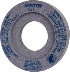 Norton - 12" Diam x 5" Hole x 2" Thick, J Hardness, 46 Grit Surface Grinding Wheel - Aluminum Oxide, Type 7, Coarse Grade, 2,070 Max RPM, Vitrified Bond, Two-Side Recess - Eagle Tool & Supply