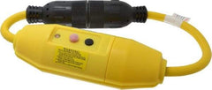 Tower - 1 Outlet, 125 Volt, 20 Amp Rating, Inline, Manual, Industrial GFCI - 2 Ft. Long Cord, 5-20 P and R NEMA Configuration, Switch, Pilot Light, Plastic Housing - Eagle Tool & Supply