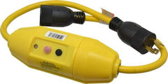 Tower - 1 Outlet, 125 Volt, 20 Amp Rating, Inline, Manual, Industrial GFCI - 3 Ft. Long Cord, L5-20 P and R NEMA Configuration, Switch, Pilot Light, Plastic Housing - Eagle Tool & Supply