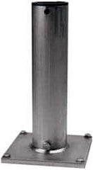 THERN - 8 Inches Long x 8 Inches Wide x 14.56 Inches Deep x 1/2 Inches Thick Davit Crane Pedestal/Socket Base - 7 Inches Distance Between Mounting Hole Centers, 0.41 Inches Hole Diameter, Stainless Steel Finish - Eagle Tool & Supply