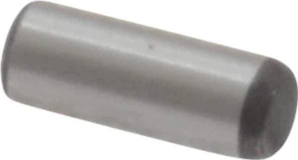 Value Collection - 3/32" Diam x 1/4" Pin Length Grade 8 Alloy Steel Standard Dowel Pin - C 50-58 Hardness, 1,800 Lb Breaking Strength, 1 Beveled & 1 Rounded End - Eagle Tool & Supply