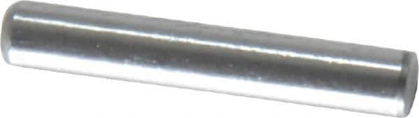 Value Collection - 1/8" Diam x 3/4" Pin Length Grade 8 Alloy Steel Standard Dowel Pin - C 50-58 Hardness, 3,200 Lb Breaking Strength, 1 Beveled & 1 Rounded End - Eagle Tool & Supply
