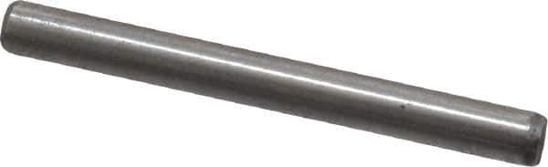 Value Collection - 1/8" Diam x 1-1/4" Pin Length Grade 8 Alloy Steel Standard Dowel Pin - C 50-58 Hardness, 3,200 Lb Breaking Strength, 1 Beveled & 1 Rounded End - Eagle Tool & Supply