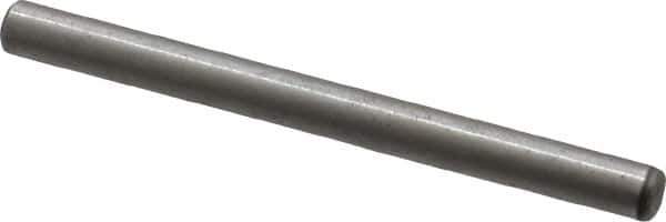 Value Collection - 1/8" Diam x 1-1/2" Pin Length Grade 8 Alloy Steel Standard Dowel Pin - C 50-58 Hardness, 3,200 Lb Breaking Strength, 1 Beveled & 1 Rounded End - Eagle Tool & Supply