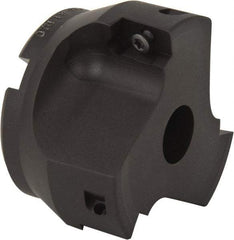 Kyocera - 3 Inserts, 2-1/2" Cut Diam, 3/4" Arbor Diam, 0.64" Max Depth of Cut, Indexable Square-Shoulder Face Mill - 0/90° Lead Angle, 1.57" High, APET 1604 Insert Compatibility, Series FM--AL - Eagle Tool & Supply
