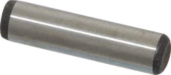 Value Collection - 3/16" Diam x 3/4" Pin Length Grade 8 Alloy Steel Standard Dowel Pin - C 50-58 Hardness, 7,200 Lb Breaking Strength, 1 Beveled & 1 Rounded End - Eagle Tool & Supply