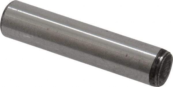 Value Collection - 3/16" Diam x 7/8" Pin Length Grade 8 Alloy Steel Standard Dowel Pin - C 50-58 Hardness, 7,200 Lb Breaking Strength, 1 Beveled & 1 Rounded End - Eagle Tool & Supply