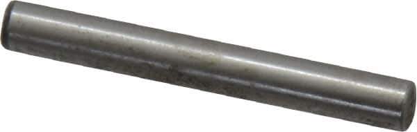 Value Collection - 3/16" Diam x 1-1/2" Pin Length Grade 8 Alloy Steel Standard Dowel Pin - C 50-58 Hardness, 7,200 Lb Breaking Strength, 1 Beveled & 1 Rounded End - Eagle Tool & Supply