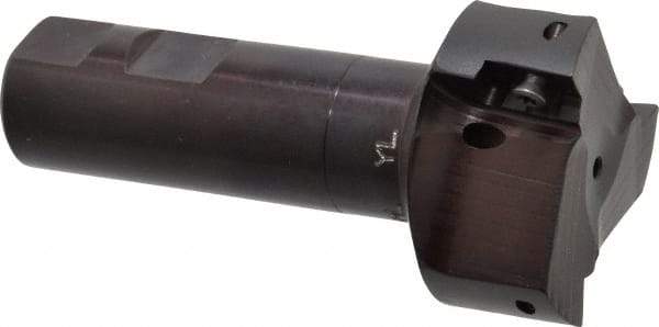 Kyocera - 2" Cut Diam, 0.64" Max Depth of Cut, 1" Shank Diam, 4-1/4" OAL, Indexable Square Shoulder End Mill - APET 1604 Inserts, Weldon Shank, 90° Lead Angle, Through Coolant - Eagle Tool & Supply
