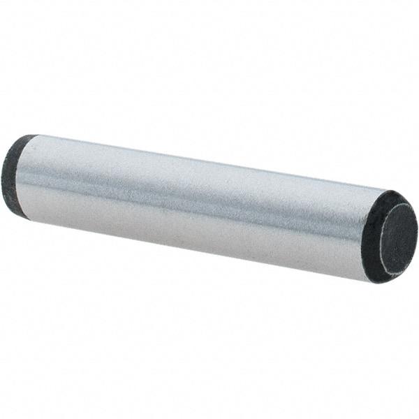 Value Collection - 1/4" Diam x 1-1/4" Pin Length Grade 8 Alloy Steel Standard Dowel Pin - C 50-58 Hardness, 12,800 Lb Breaking Strength, 1 Beveled & 1 Rounded End - Eagle Tool & Supply