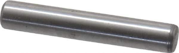 Value Collection - 1/4" Diam x 1-1/2" Pin Length Grade 8 Alloy Steel Standard Dowel Pin - C 50-58 Hardness, 12,800 Lb Breaking Strength, 1 Beveled & 1 Rounded End - Eagle Tool & Supply