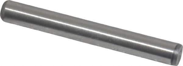 Value Collection - 1/4" Diam x 2" Pin Length Grade 8 Alloy Steel Standard Dowel Pin - C 50-58 Hardness, 12,800 Lb Breaking Strength, 1 Beveled & 1 Rounded End - Eagle Tool & Supply