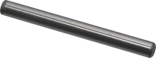 Value Collection - 1/4" Diam x 2-1/2" Pin Length Grade 8 Alloy Steel Standard Dowel Pin - C 50-58 Hardness, 12,800 Lb Breaking Strength, 1 Beveled & 1 Rounded End - Eagle Tool & Supply