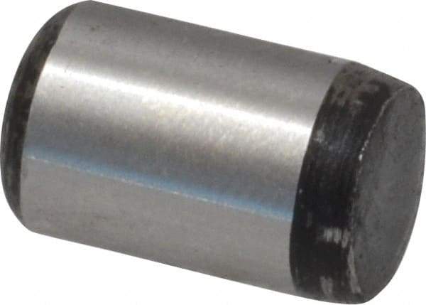 Value Collection - 5/16" Diam x 1/2" Pin Length Grade 8 Alloy Steel Standard Dowel Pin - C 50-58 Hardness, 20,000 Lb Breaking Strength, 1 Beveled & 1 Rounded End - Eagle Tool & Supply