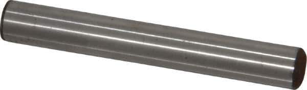 Value Collection - 5/16" Diam x 2-1/4" Pin Length Grade 8 Alloy Steel Standard Dowel Pin - C 50-58 Hardness, 20,000 Lb Breaking Strength, 1 Beveled & 1 Rounded End - Eagle Tool & Supply