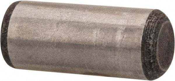 Value Collection - 3/8" Diam x 7/8" Pin Length Grade 8 Alloy Steel Standard Dowel Pin - C 50-58 Hardness, 28,700 Lb Breaking Strength, 1 Beveled & 1 Rounded End - Eagle Tool & Supply