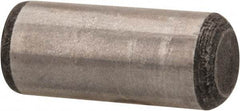 Value Collection - 3/8" Diam x 7/8" Pin Length Grade 8 Alloy Steel Standard Dowel Pin - C 50-58 Hardness, 28,700 Lb Breaking Strength, 1 Beveled & 1 Rounded End - Eagle Tool & Supply