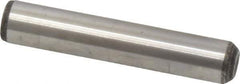 Value Collection - 3/8" Diam x 2" Pin Length Grade 8 Alloy Steel Standard Dowel Pin - C 50-58 Hardness, 28,700 Lb Breaking Strength, 1 Beveled & 1 Rounded End - Eagle Tool & Supply