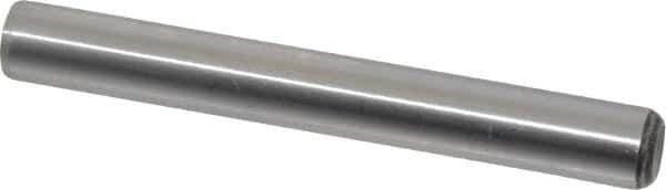 Value Collection - 3/8" Diam x 3" Pin Length Grade 8 Alloy Steel Standard Dowel Pin - C 50-58 Hardness, 28,700 Lb Breaking Strength, 1 Beveled & 1 Rounded End - Eagle Tool & Supply