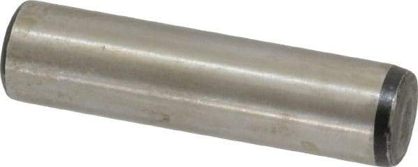 Value Collection - 7/16" Diam x 1-3/4" Pin Length Grade 8 Alloy Steel Standard Dowel Pin - C 50-58 Hardness, 39,100 Lb Breaking Strength, 1 Beveled & 1 Rounded End - Eagle Tool & Supply