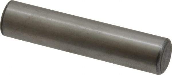 Value Collection - 7/16" Diam x 2" Pin Length Grade 8 Alloy Steel Standard Dowel Pin - C 50-58 Hardness, 39,100 Lb Breaking Strength, 1 Beveled & 1 Rounded End - Eagle Tool & Supply