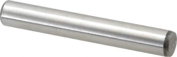 Value Collection - 7/16" Diam x 3" Pin Length Grade 8 Alloy Steel Standard Dowel Pin - C 50-58 Hardness, 39,100 Lb Breaking Strength, 1 Beveled & 1 Rounded End - Eagle Tool & Supply