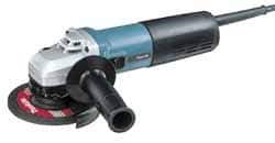 Makita - 4-1/2" Wheel Diam, 2,800 to 10,500 RPM, Corded Angle & Disc Grinder - 5/8-11 Spindle, 120 Volts, 12 Amps - Eagle Tool & Supply