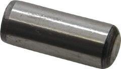 Value Collection - 1/2" Diam x 1-1/4" Pin Length Grade 8 Alloy Steel Standard Dowel Pin - C 50-58 Hardness, 51,000 Lb Breaking Strength, 1 Beveled & 1 Rounded End - Eagle Tool & Supply
