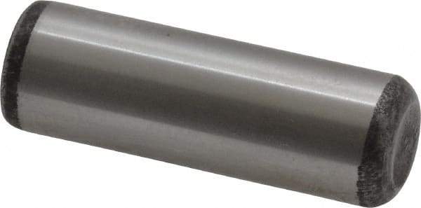 Value Collection - 1/2" Diam x 1-1/2" Pin Length Grade 8 Alloy Steel Standard Dowel Pin - C 50-58 Hardness, 51,000 Lb Breaking Strength, 1 Beveled & 1 Rounded End - Eagle Tool & Supply