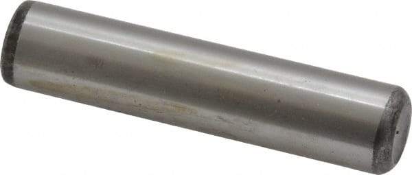 Value Collection - 1/2" Diam x 2-1/4" Pin Length Grade 8 Alloy Steel Standard Dowel Pin - C 50-58 Hardness, 51,000 Lb Breaking Strength, 1 Beveled & 1 Rounded End - Eagle Tool & Supply